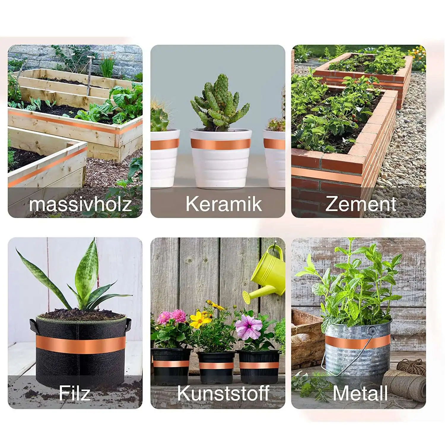 Защита от улитки медная лента улитков для сада приподнятой кровати растений