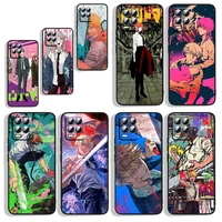 anime chainsaw man for oppo realme gt master neo q3s q2 x50 x7 x3 x2 c21y c17 c11 c3 pro carnival black phone case