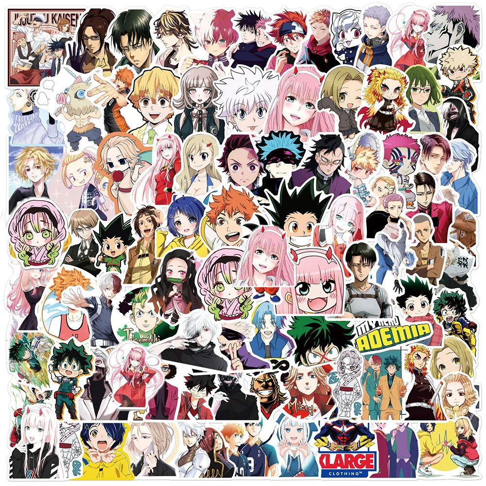 10/30/50/100 шт Аниме Джиу-джитсу Кайсе Атака на титанов Охотник охотников Наклейки DIY