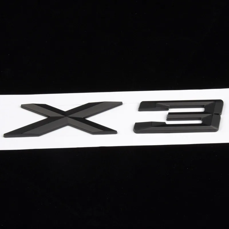 

X3 Серебряный Черный ABS Автомобильная эмблема задний значок наклейка аксессуары Наклейка с эмблемой багажника для BMW X 3