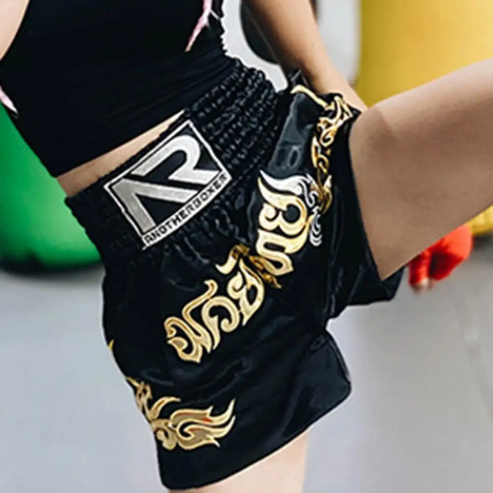 Casual Martial Arts Shorts Wear-resistant Polyester Muay Thai Cord Design Kickboxing Shorts  Thin Boxing Shorts for Children