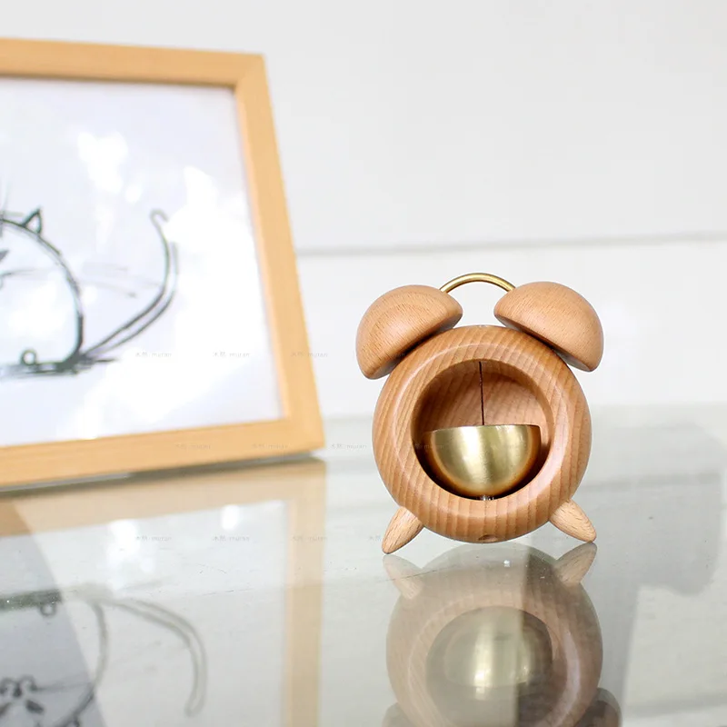 

Solid Wood Japanese-style Wind Chime Suction Door Type Bell Brass Bell Creative Gift Decoration Magnetic Decoration