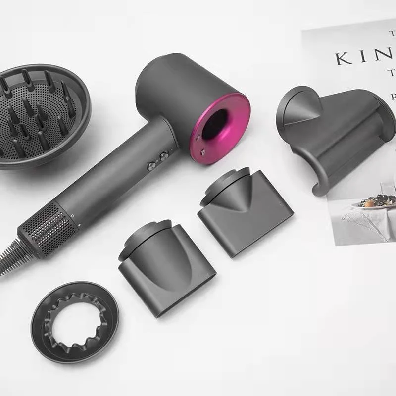 Профессиональный розовый фен для волос с контролем температуры отрицательными