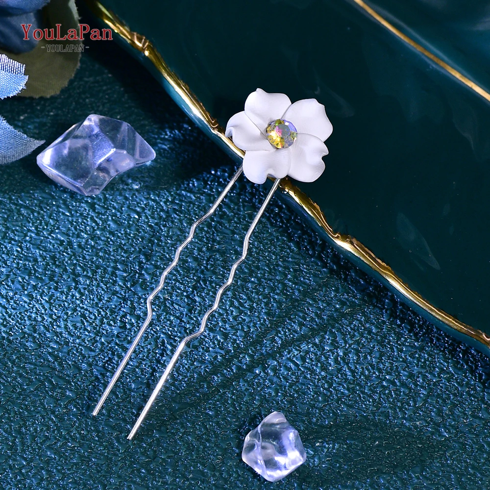 YouLaPan ручной работы невесты керамические Цветочные заколки для волос аксессуары