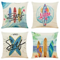 decorative pillowcases summer holiday linen throw pillow cover surf pillows case for living room sofa bed couch luxury designer