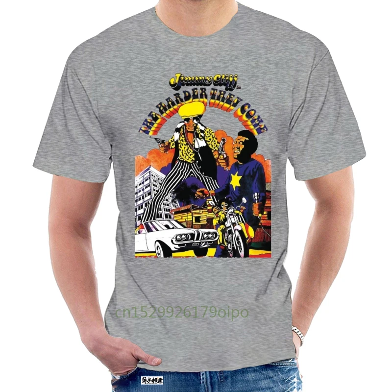 Жесткий они приходят плакаты 70s фильмы Джимми скал регги музыка Ретро футболка 477