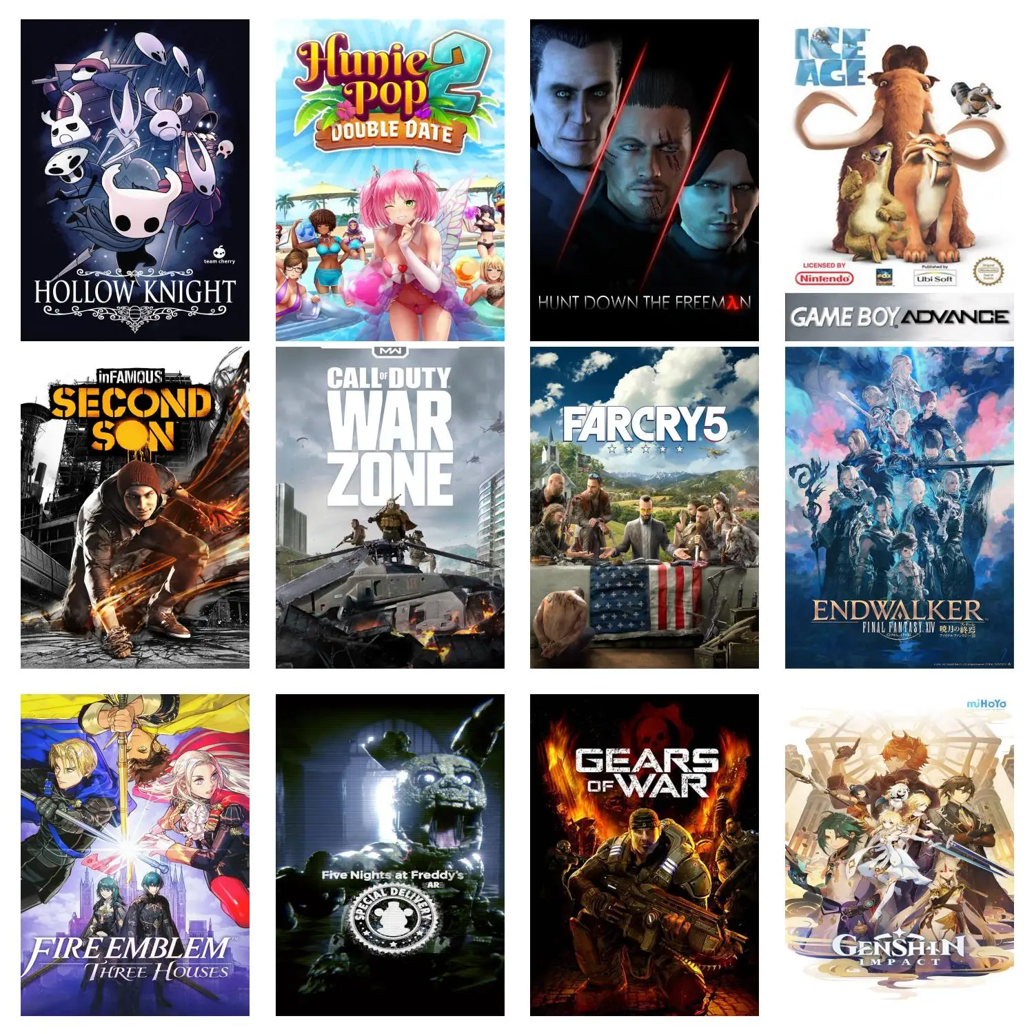 

Final Fantasy XIV And Half-Life 2 Video Games Canvas Art Poster and Wall Art Picture Print Modern Family bedroom Decor Posters