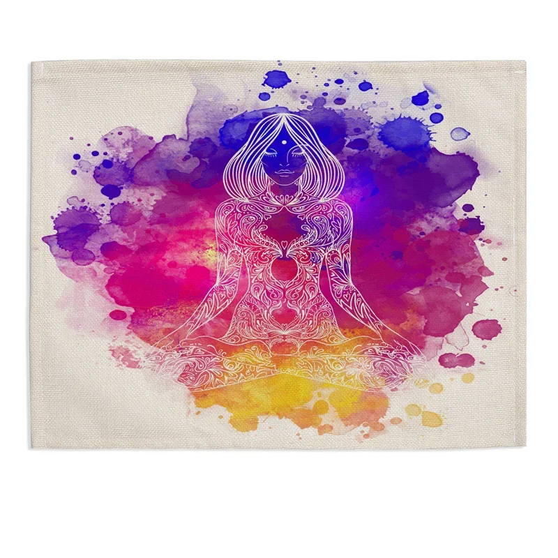 Винтажный Индийский Коврик Для Стола Будды Богемный Льняной Медитации Доска