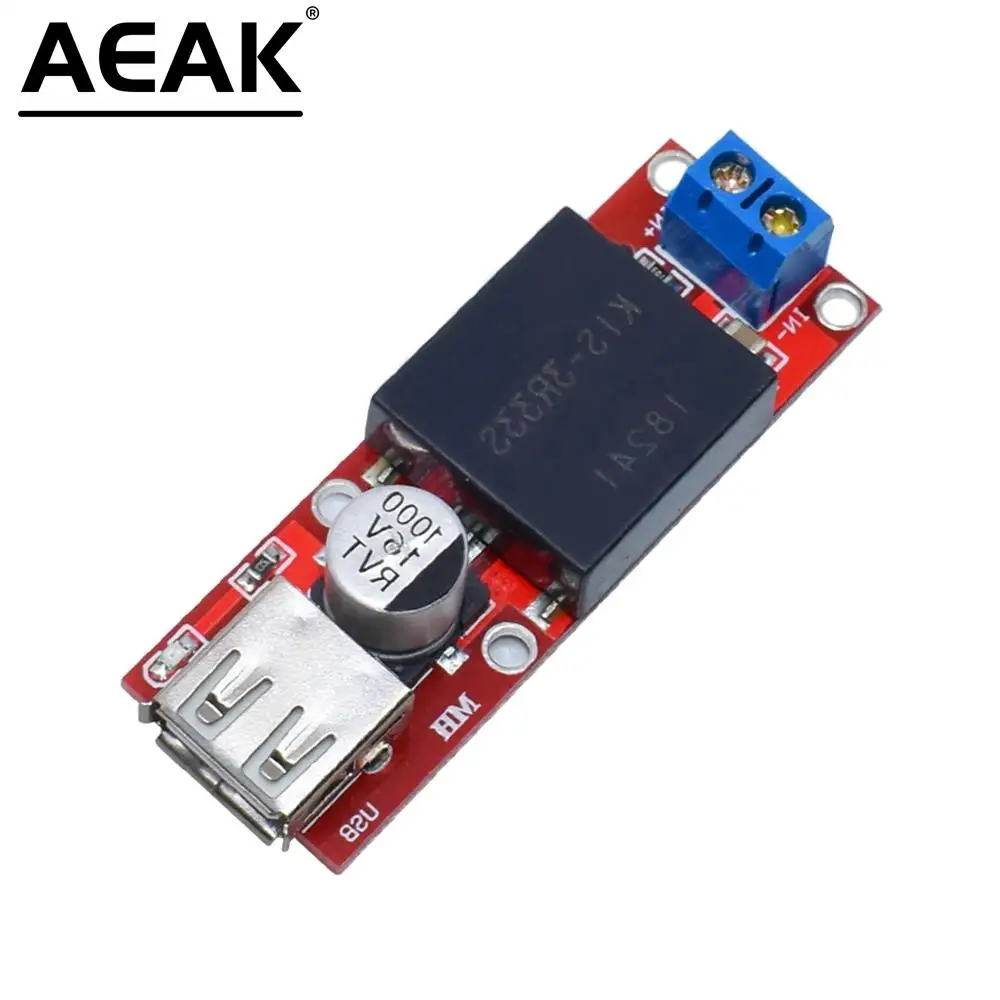 AEAK 5V USB выходной преобразователь постоянного тока 7V-24V до 3A понижающий модуль KIS3R33S