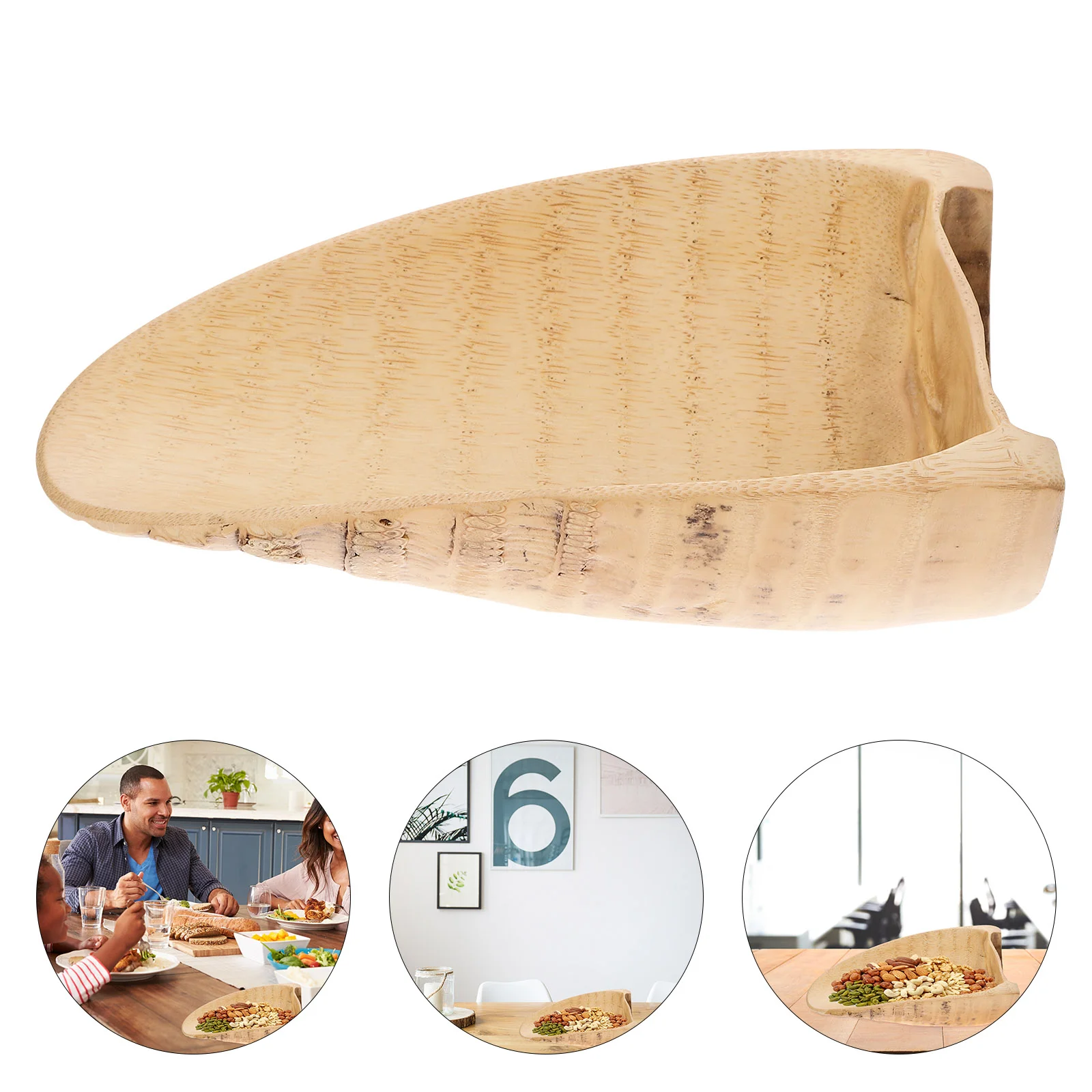 

Snack Tray Decorative Bread Bamboo Tableware Washable Food Serving Fruits Storage Plate