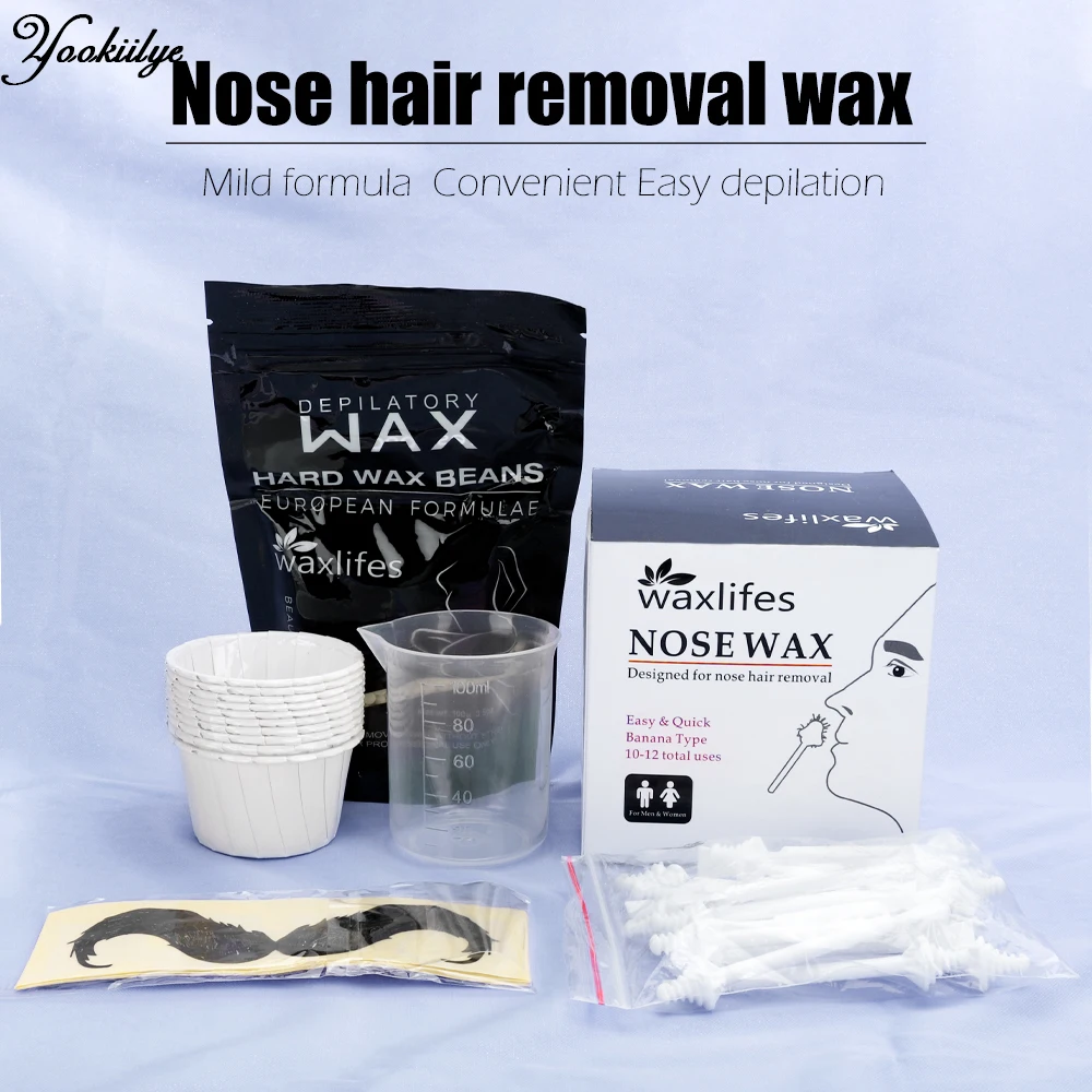 

Портативный восковый набор для удаления волос в носу, комплект из твердых восковых бобов, безболезненный, мягкий эпилятор для депиляции нос...