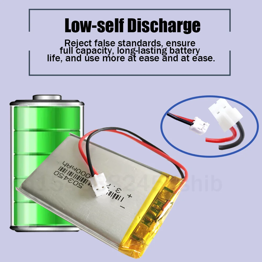 3 7 V 1000mAh 503450 литиевая полимерная аккумуляторная батарея с JST PH 2 0 2pin разъем для Mp3
