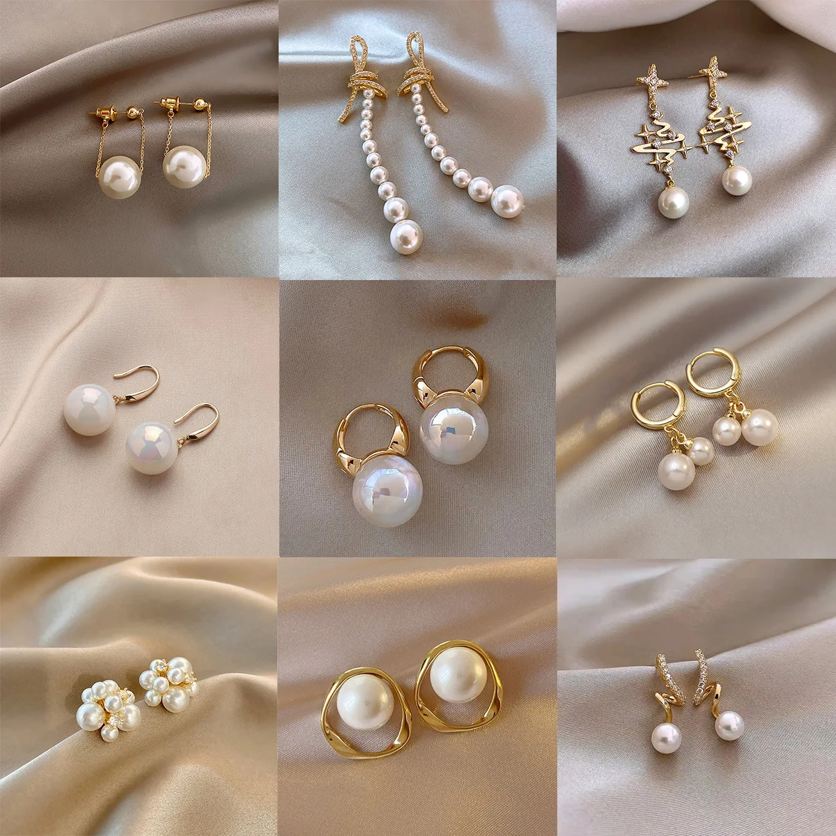 Pearl Earrings Colorful Mermaid Ji Flower Long Tassel Earring For Personality Women Gold Color Ear Buckle Fashion Jewelry Gifts