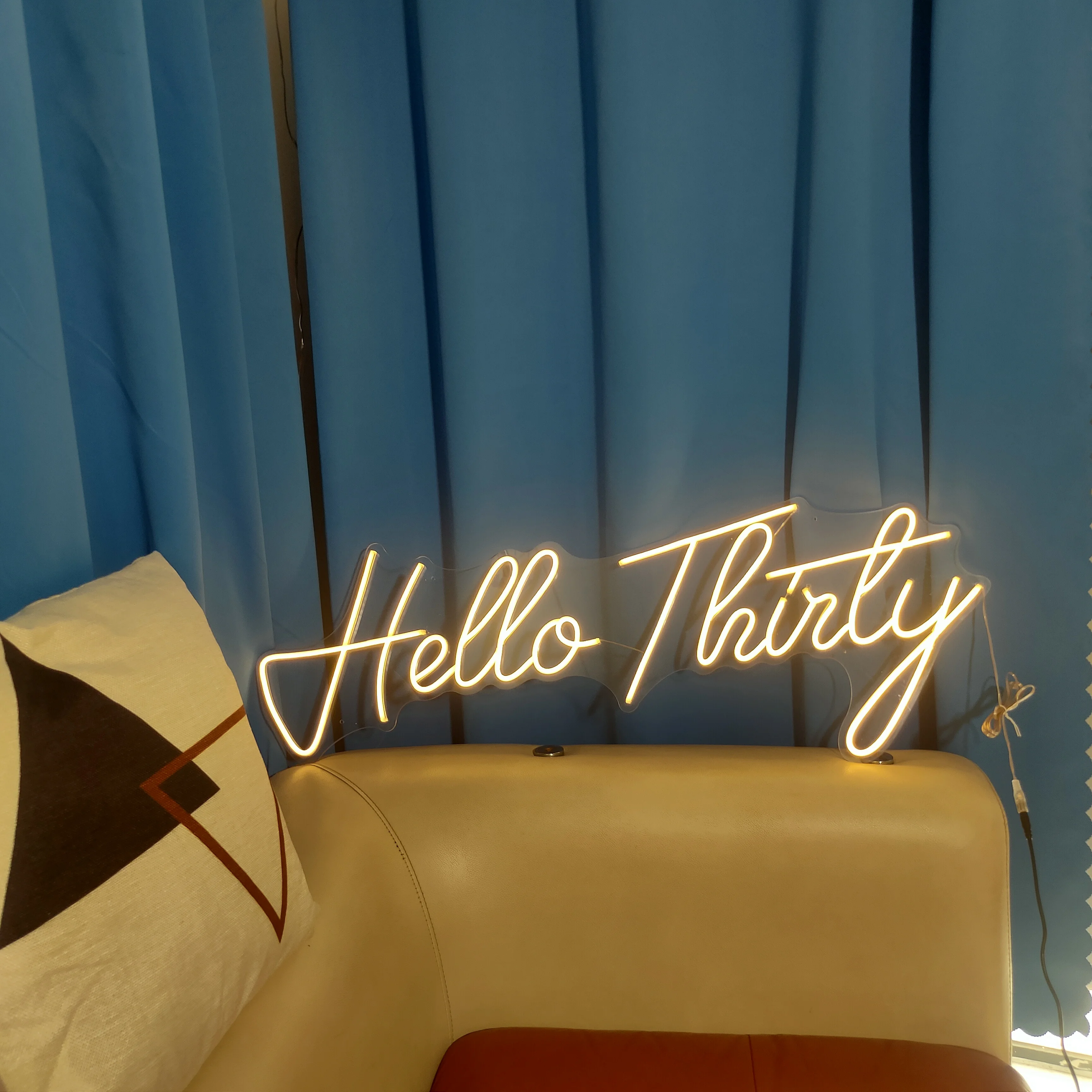 

Неоновая вывеска Здравствуйте тридцать 30-й день рождения, светодиодный неоновый светильник для вечевечерние НКИ, декор для стен, ручная работа, Подарок на годовщину и день рождения