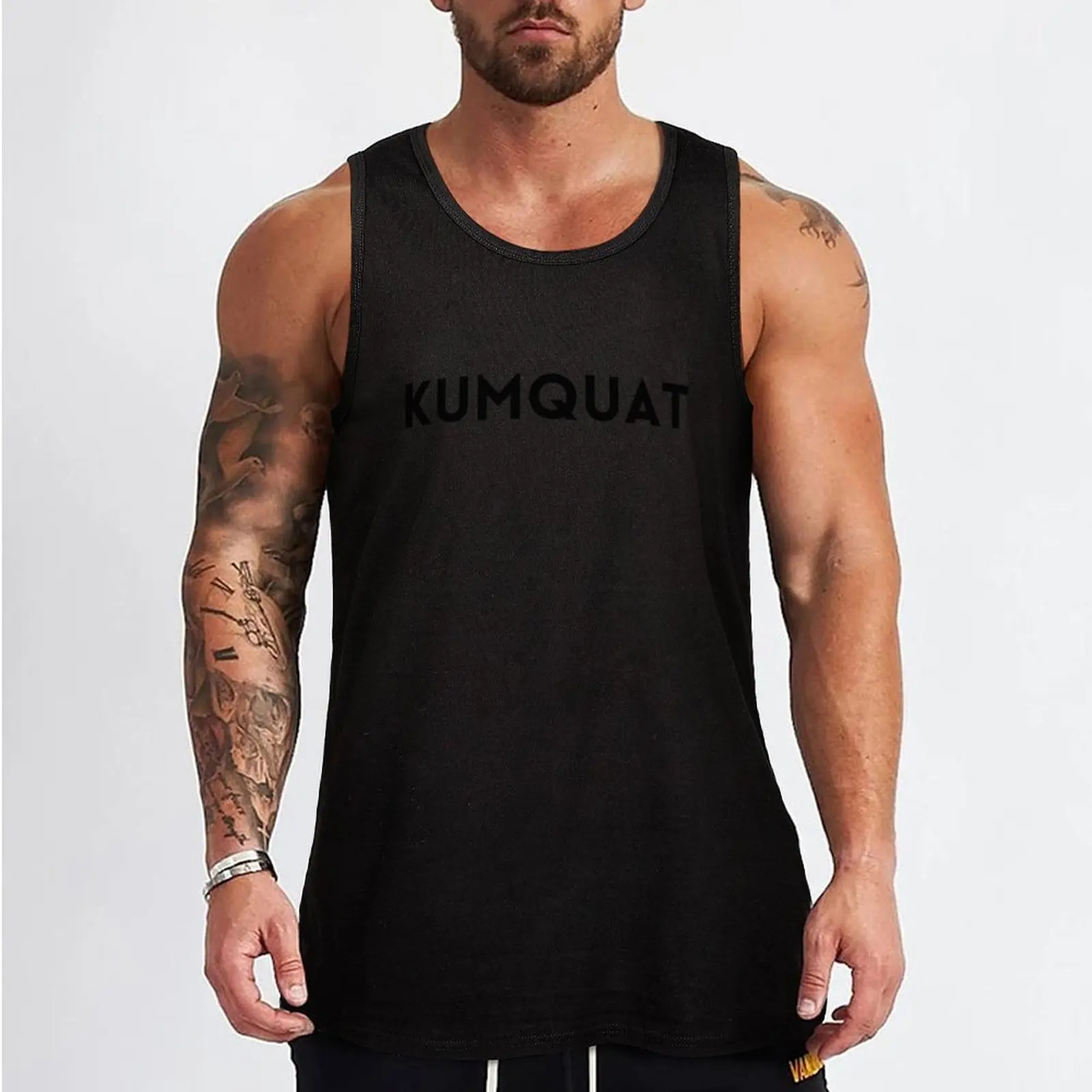 Kumquat Мужская спортивная футболка без рукавов из хлопка