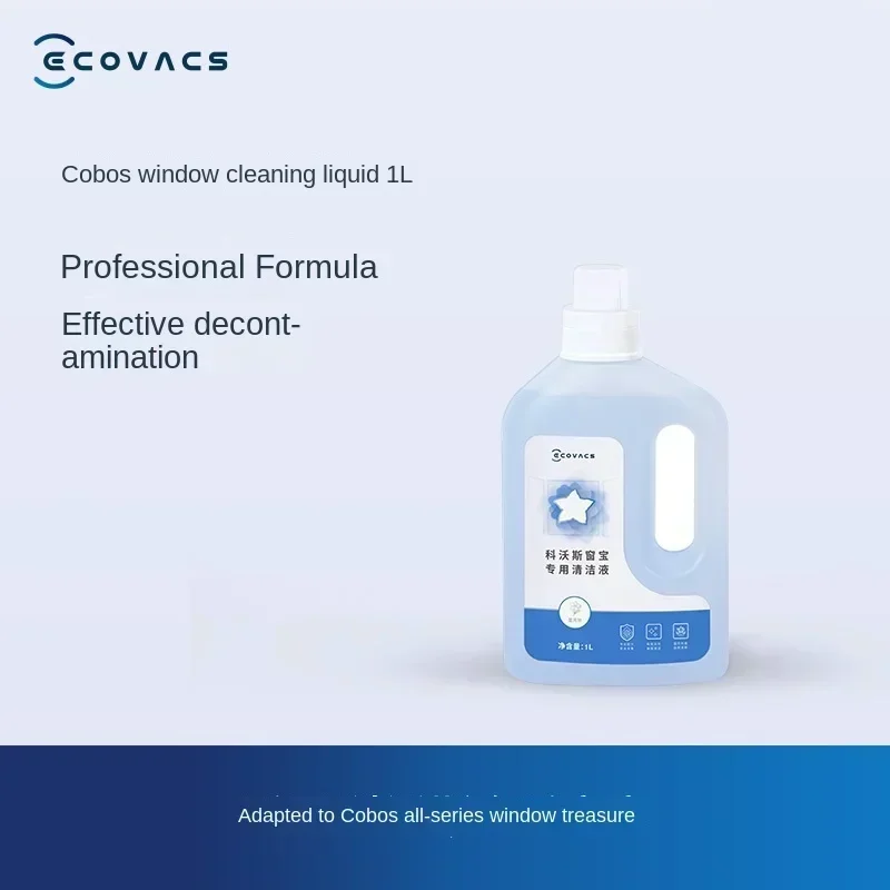 Фото Оригинальное издание ECOVACS, аксессуары для окон, жидкость для чистки окон, 1 л для всех моделей окон WINBOT W2 OMNI/W1 PRO №5