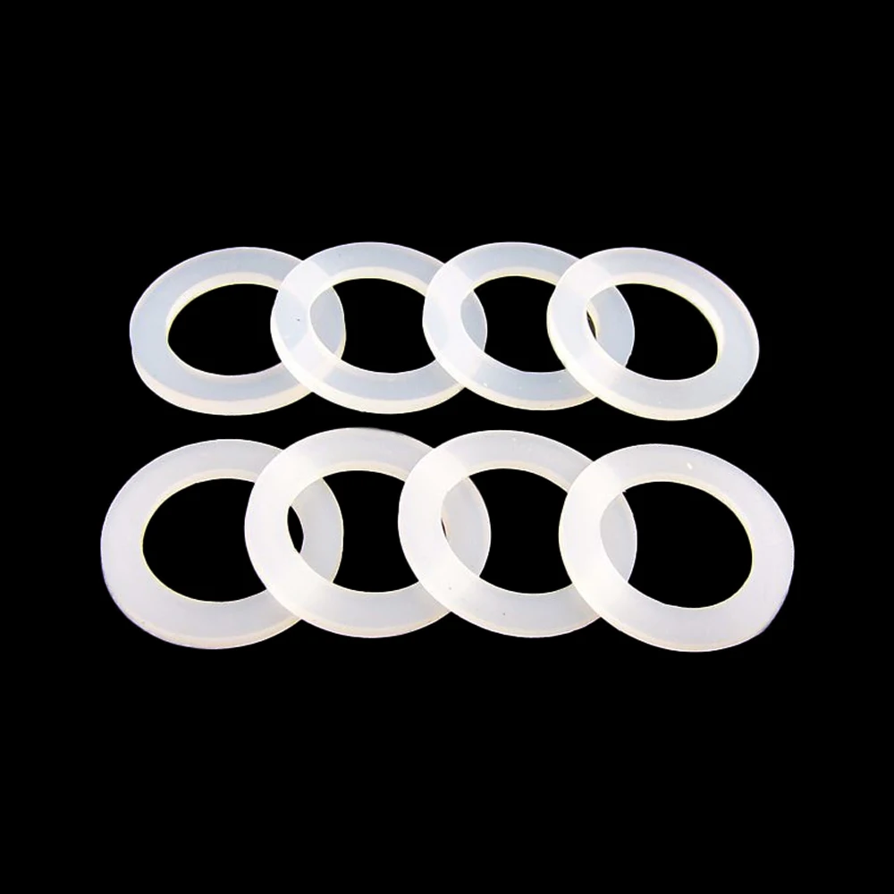 10 шт. 2 мм толстые силиконовые резиновые плоские прокладки внешний диаметр 12 мм-30