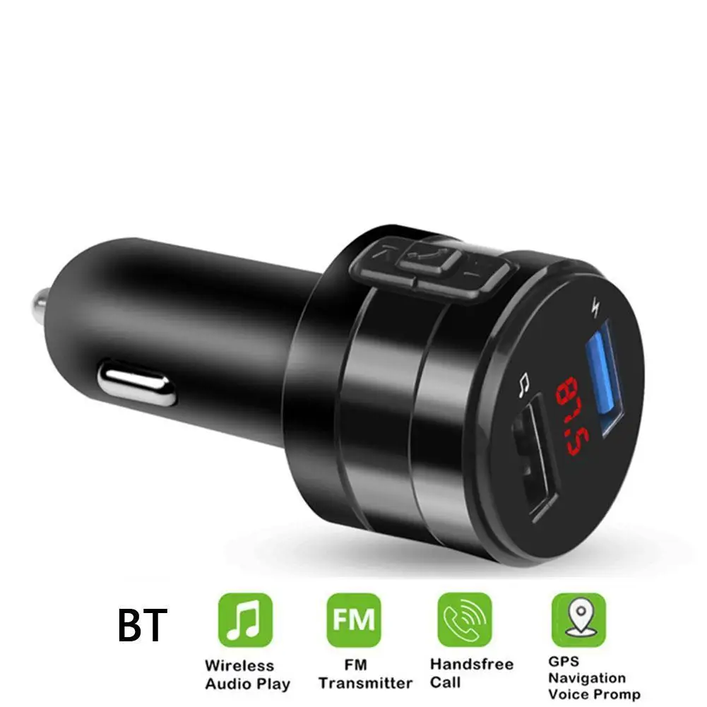 

FM Transmitter Bluetooth 4.2 Car MP3 Player 3.1A Dual USB Ports Car Charger Handsfree Modulator Kit Cigarette Lighter Adapter