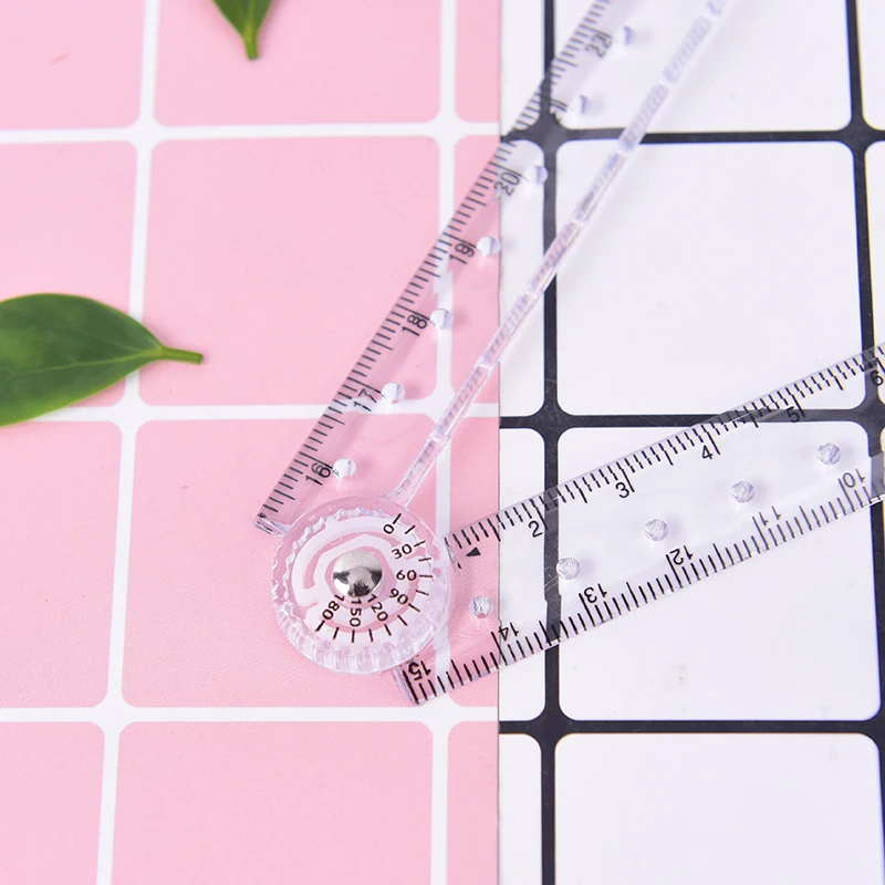 

Clear plastic acrylic folding straight rulers 30cm drawing kid school supplies Measuring Drawing Tool Foldable Stationery
