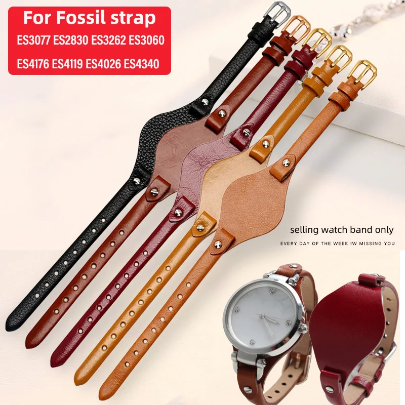 Ремешок из воловьей кожи для часов Fossil ES3077 ES2830 ES3262 ES3060 ES4176 ES4119 ES4026 ES4340 ремешок