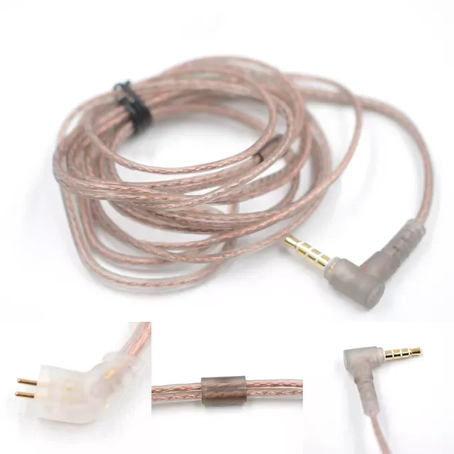 

Oxygen-Free Copper Twisted Earphone Cable for KZ/CCA ZST ZSR ZSN ZSN PRO Headset Wire Original Replacement Cord