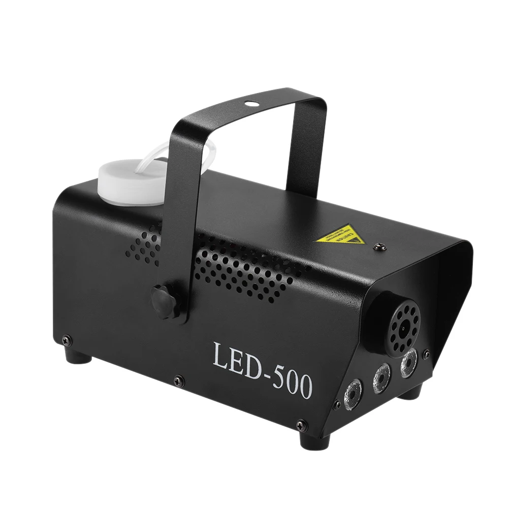 

500W RGB Portable Fog Machine with 3-Color LED Lights 250ml Tank Remote Control Stage Smoke Machine for Indoor Party Live