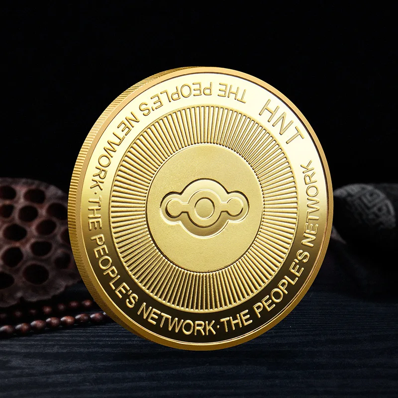 The People Network HNT криптовалюта физическая коллекция позолоченная памятная монета |