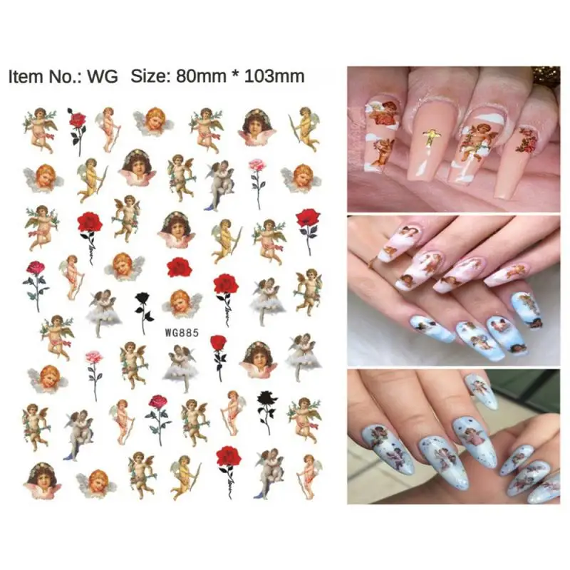 

Набор декоративных наклеек для ногтей, аппликация Нетоксичная для нейл-арта