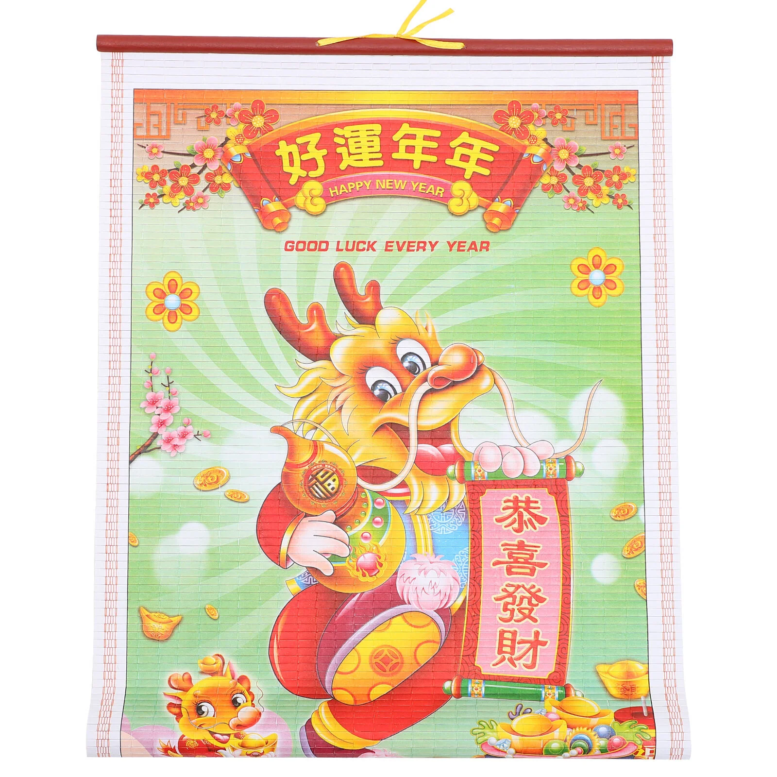 

Accessories Clear Printed Wall Calendar Office Monthly Hanging Scroll Household Wood Planning Supplies Traditional