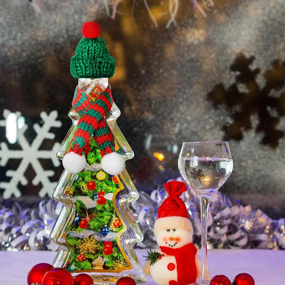 10/50 шт. мини-рождественские вязаные шапки маленькая вязаная шапка шарф крышка для