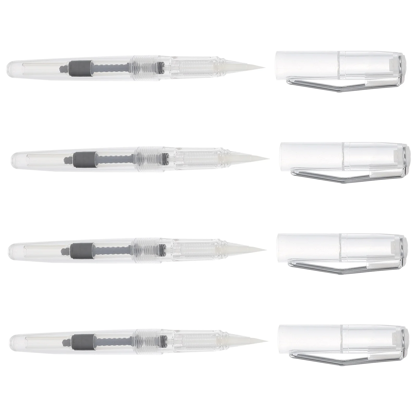 

4pcs Brush Pens Durable Fine Unique Painting Ink Pen Watercolor Brush Pen Nylon Hair Calligraphy Pen