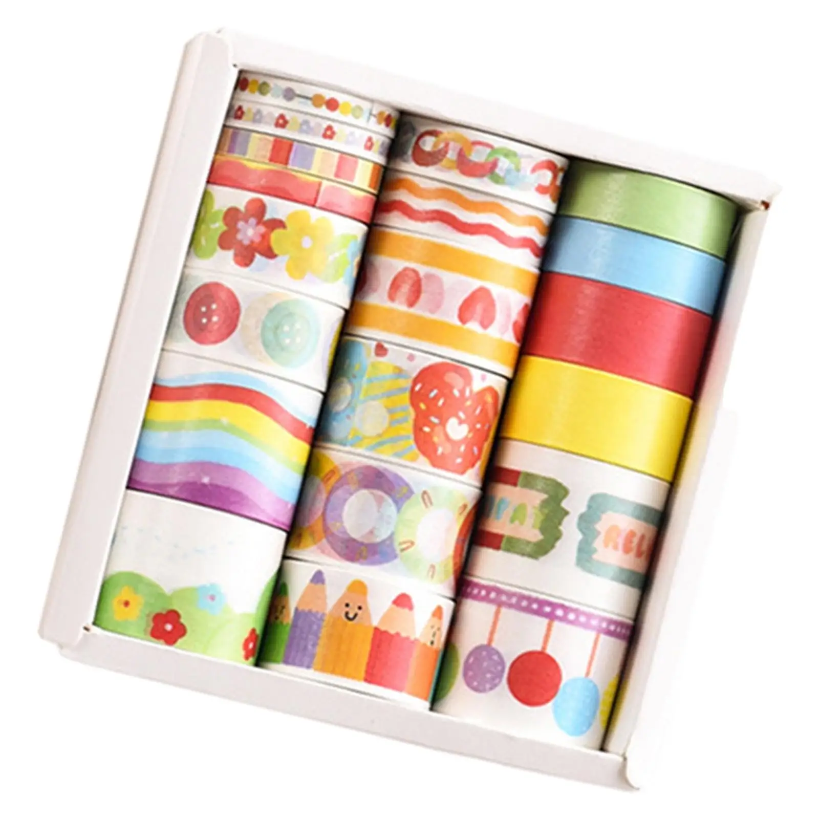 

20 Rolls Washi Tape Set Masking Tape Decorative Scrapbooking Arts Crafts Sticker for Kids Card Diary Album Stationery Supplies