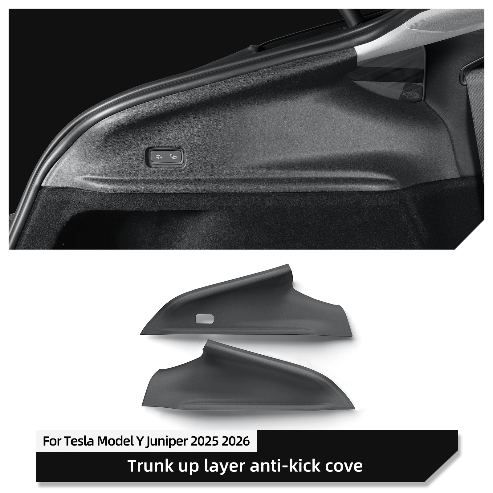 

LUCKEASY для Tesla Model Y Launch 2025 2026 Juniper, задний багажник, боковая противоударная накладка, комплект защиты верхнего слоя автомобиля, 2 шт.