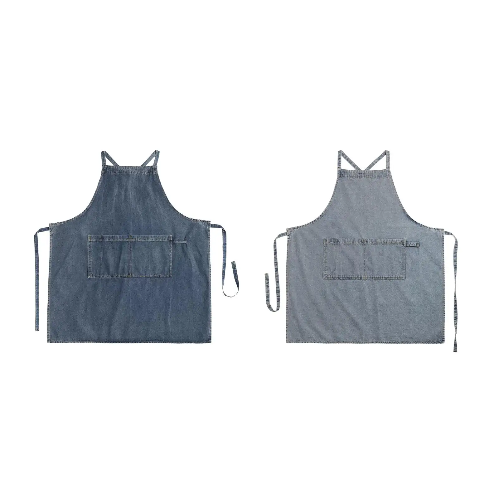 

Фартук из джинсовой ткани с карманами, кухонный фартук для готовки, деревообработки, барбекю
