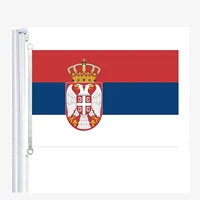 serbia flag90150cm 100 polyester bannerdigital printing
