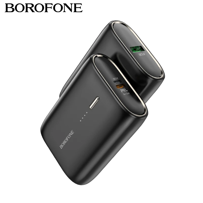 

BOROFONE 10000mAh Power Bank PD 20W Fast Charging Output USB-C Portable External Battery QC Quick Charge With LED For Smartphone