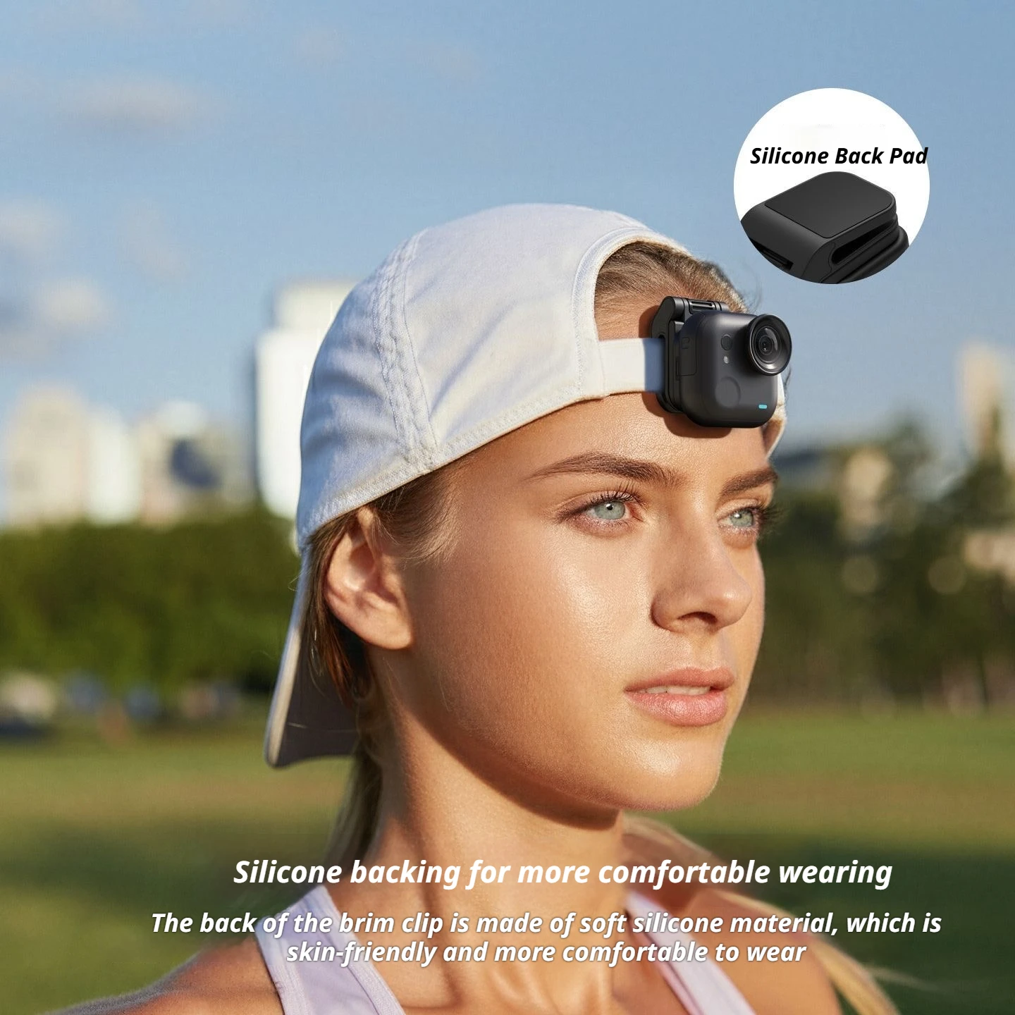 Фото Магнитное крепление-зажим TELESIN для быстрой установки, подставка для Insta360 Go Ultra/GO 3 3S DJI Osmo Nano, клипса для крепления на кепку, расширительная база №3