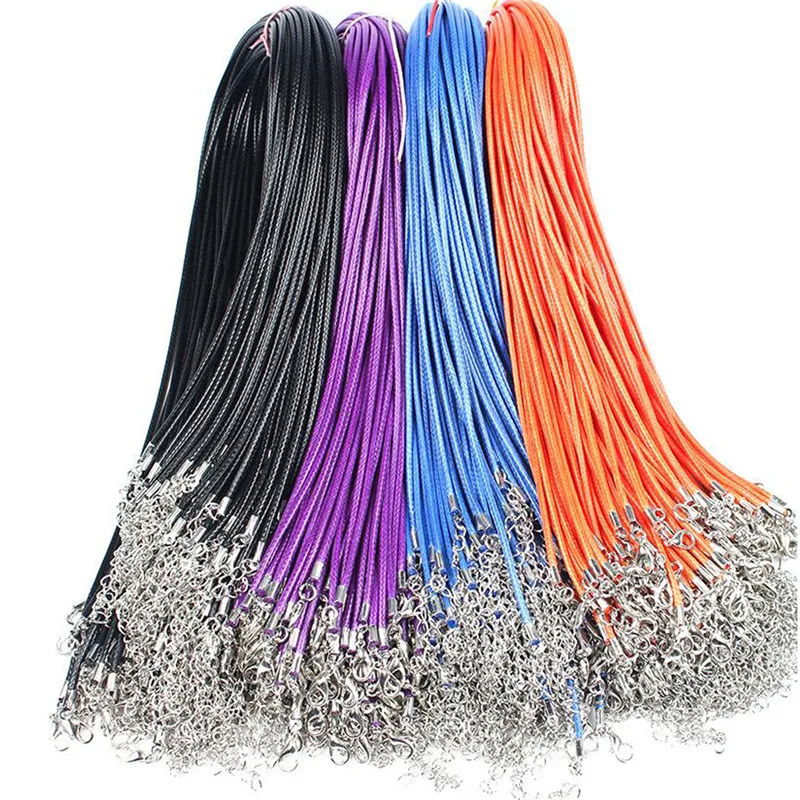 

Вощеная Регулируемая плетеная веревка, искусственная фурнитура для ювелирных изделий, застежка-карабин, веревка для изготовления ожерелья