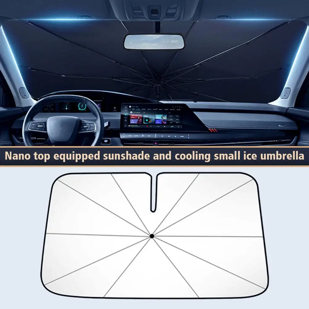 

2023 Upgraded Car Windshield Sun Shade Umbrella With 360°Rotation Bendable Handle Car Sunshade Front Window Cover For Car M7Y6