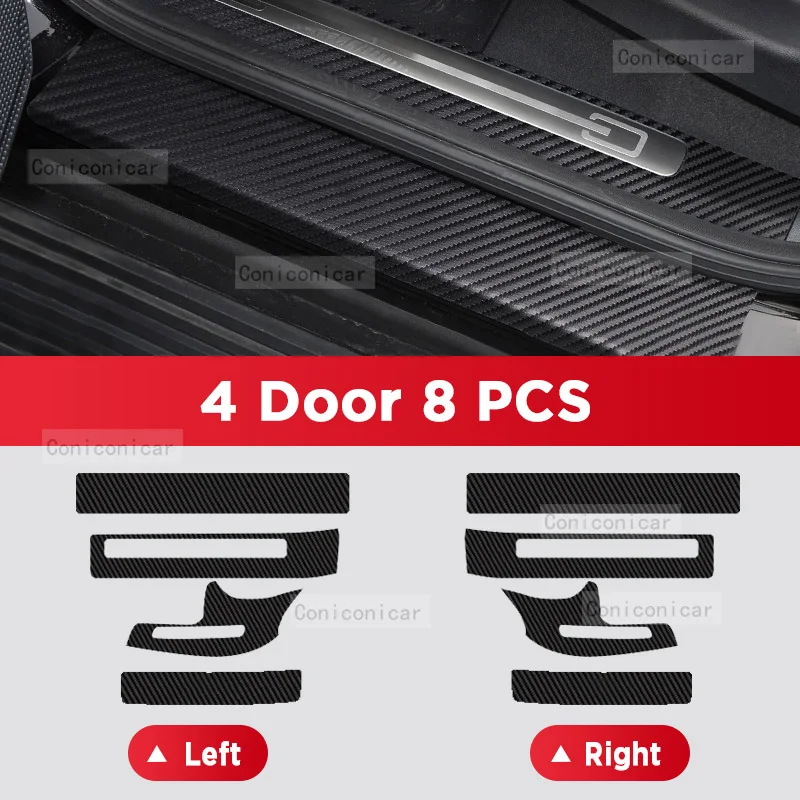 

Для BYD Leopard 5 2024 2025 накладка на порог автомобиля, декор педали из углеродного волокна, водонепроницаемая защитная наклейка, аксессуары