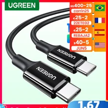 UGREEN PD100W USB C to USB Type C Cable QC4.0 Fast Charging Cable for Macbook Samsung S9 Plus USB Type C Cable for Huawei P30