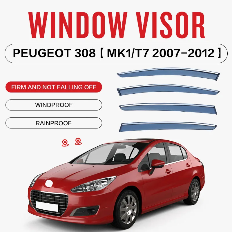 

For PEUGEOT 308 Window visor Weather Shield Side Window Deflector Car windshield weather shield Car accessories