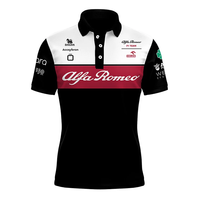 2022 Alfa Romeo Team Polo F1 Shirts Formula One Team Uniforms Men's Uniforms Outdoor MOTO Motorcycles Tee Tops Clothes