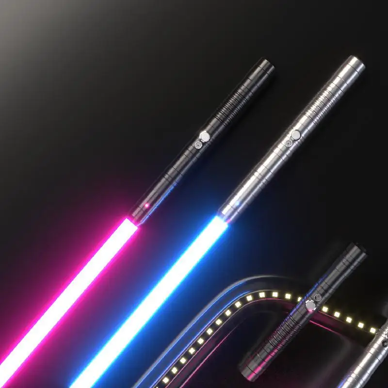 Sable de luz láser de Star Wars Para Niños, juguete de Espada de Metal Rgb, Espada Kpop 2 en 1 con sonido, 80cm