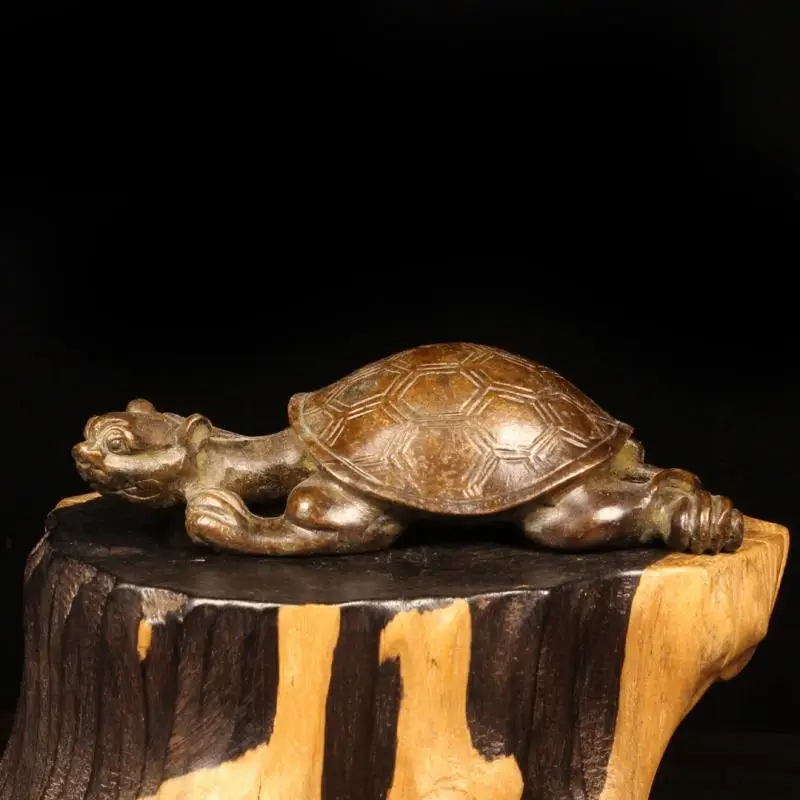 

Collectable Chinese Purple Copper Carved Animal Turtle Tortoise Exquisite Small Statues