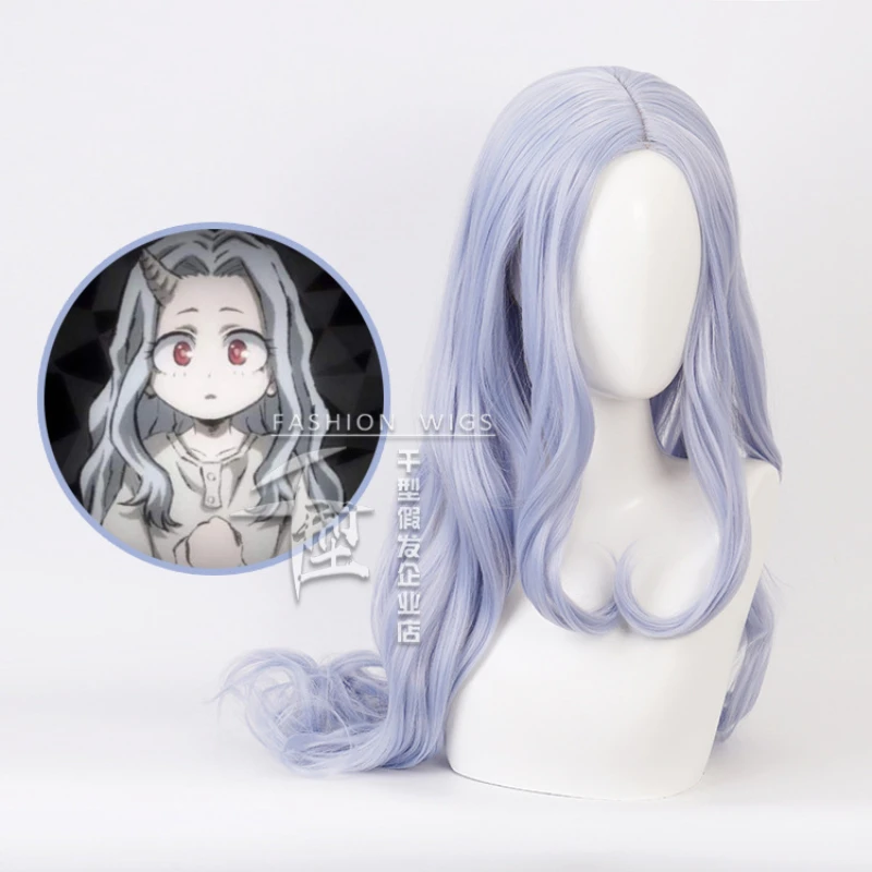 

My Hero Academy Little Bad Li Cos Wig Gray Blue Long Curly Hair Lolita Cosplay Cosplay Anime Mujer