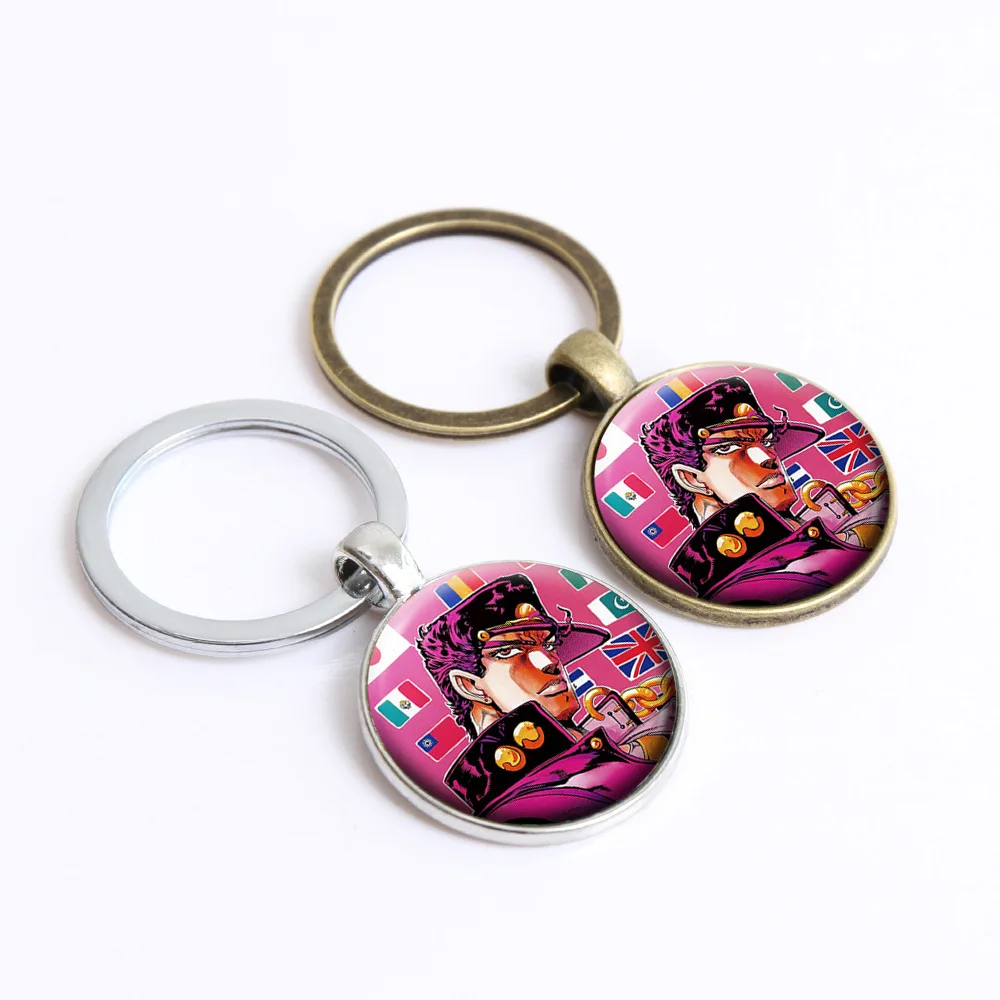

Anime JOJOS BIZARRE ADVENTURE Keychain Mask Metal KILLER QUEEN Keyring Holder Higashikata Josuke llaveros Jewery