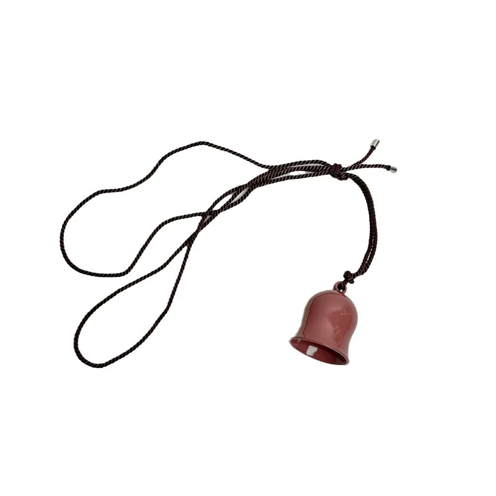 Милый большой кулон-колокольчик черная веревка длинное ожерелье цепочка для