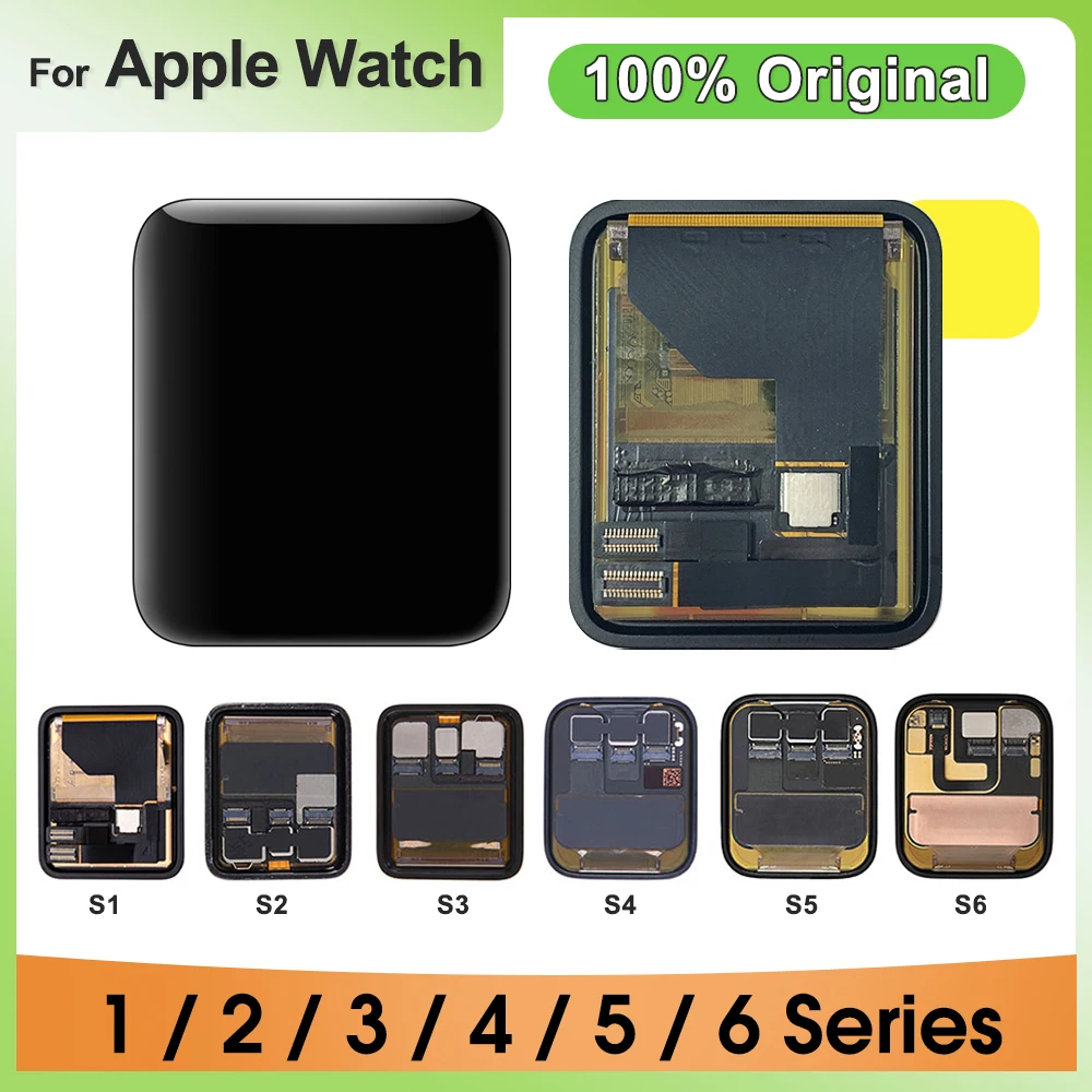 Original For iWatch SE Display 38/42MM 40/44MM For Apple Watch Series 1 2 3 4 5 6 LCD Display Touch Screen Digitizer LCD