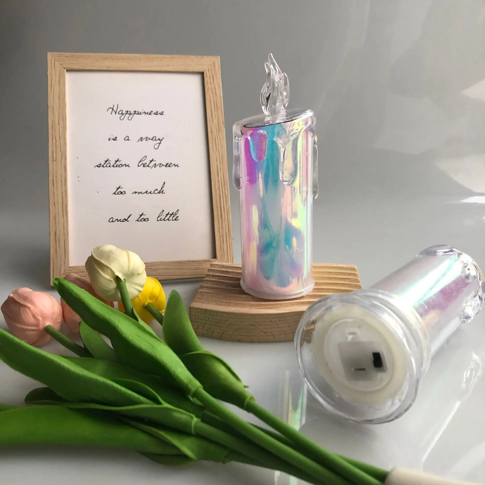 Светодиодные свечи светильник пламенная свеча с аккумулятором Мерцающая для